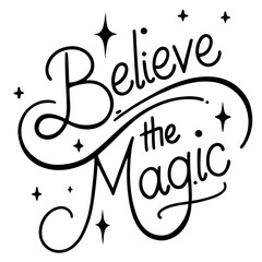 Believe in the magic typography design with whimsical elements © Anika
