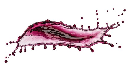 Red liquid splash against white