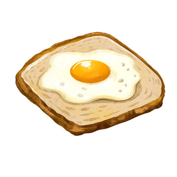 Telor Dan Roti Ilustrasi