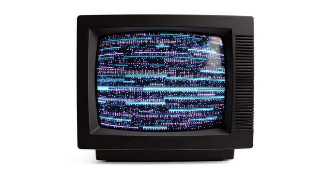 Retro TV with glitching screen