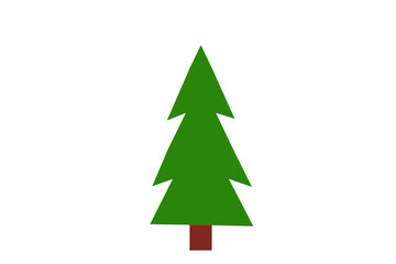 green Christmas tree, PNG, icon, card, 2026