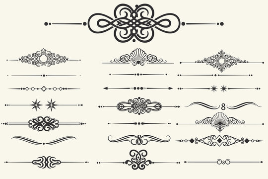 vector set design elements and page decoration. eps