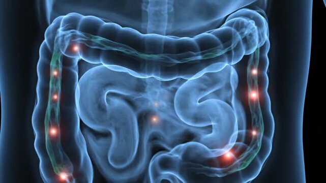Human Colon Anatomy - A Detailed Visual Exploration of the Digestive System.