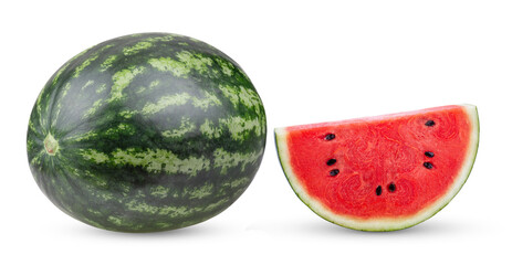 watermelon isolated on transparent png (Image from camera)