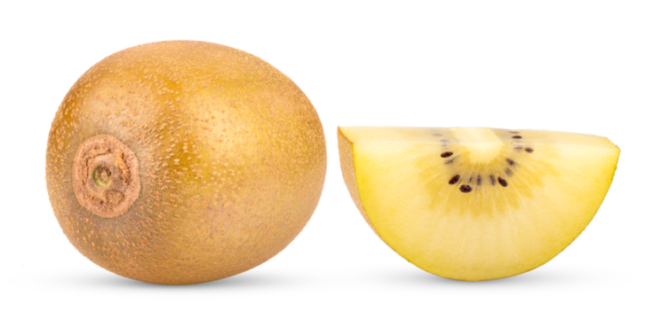 gold kiwi isolated on transparent png