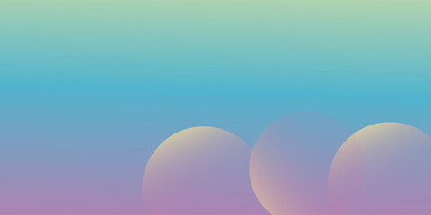 Gradient background with soft pastel colors, featuring blue and yellow hues. The background has a smooth, abstract texture with overlapping circles. Minimal abstract circles vector gradient background
