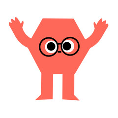 Geometric character illustration