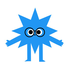 Geometric character illustration