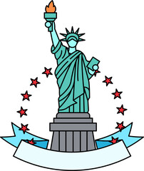 logotype of A statue of liberty