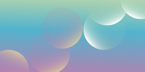 Gradient background with soft pastel colors, featuring blue and yellow hues. The background has a smooth, abstract texture with overlapping circles. Minimal abstract circles vector gradient background