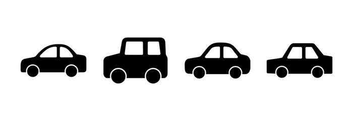 Car icon vector illustration. car sign and symbol. small sedan