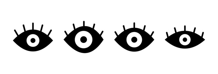 Eye icon vector illustration. Eye sign and symbol. Look and Vision icon.