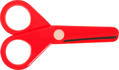 red scissors isolated on white
