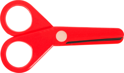 red scissors isolated on white