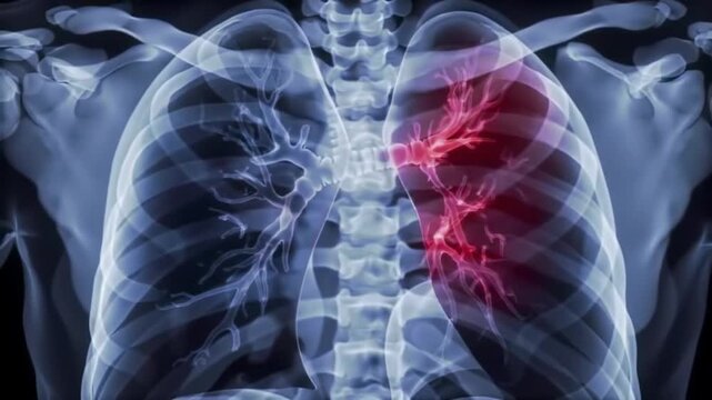 Lung Cancer X-Ray Scan - Medical Diagnosis and Health Concerns.