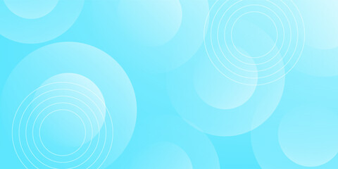 Minimalist banner background, pastel colorful, Light Blue gradations. Circle effect style geometric, abstract background. Vector IllustrationPrint