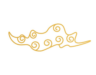 中華風の雲のイラスト　正月素材