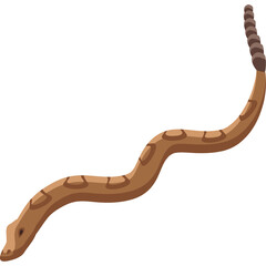 Brown Snake With Brown Spots And Dark Brown Eyes Displayed On White Background In A Studio Setting