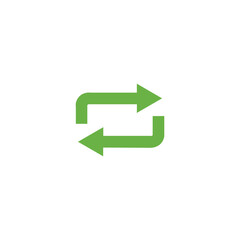 Green refresh icon vector design for graphics and web use.