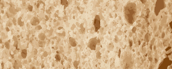 Bread slice macro texture, baked dough pattern. White bread loaf cut close up, wheat toast slice