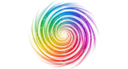 Chakra healing meditation spiritual energy rainbow vortex yoga wellness vibrant color therapy aura balance design