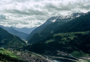 Mountain landscape at the San Gottardo Pass, Switzerland