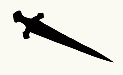 Vector drawing. Big old sword