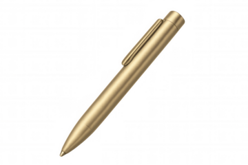 Gold ballpoint pen, luxury stationery for business and education, writing instrument on transparent background
