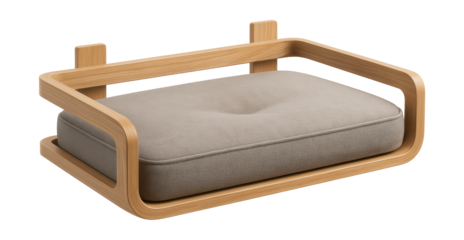 A window-sill cat bed that provides a sunny spot in high-rise apartments.