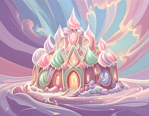 Fairy Tale Pastel Ice Palace Castle