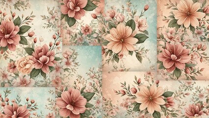 Soft Blurred Y2K Florals Vintage Backgrounds