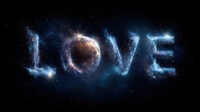 Surreal galaxy of forever love cosmic imagery digital art night sky a dreamy vision of eternity