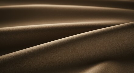 Elegant brown fabric texture with gentle waves and soft light