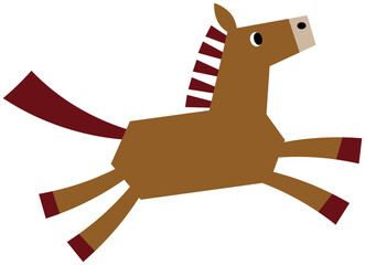 2026年令和8年お正月の午年の年賀状デザイン　馬・午のイラスト2