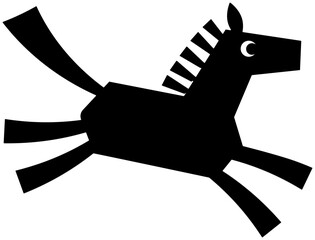 2026年令和8年お正月の午年の年賀状デザイン　馬・午のイラスト1