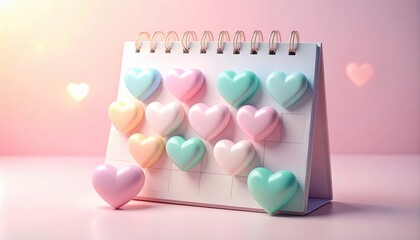 Romantic calendar hearts mark special dates track love and special moments with this heart calendar