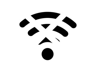 Offline WiFi icon vector – internet connection symbol for app and website design	