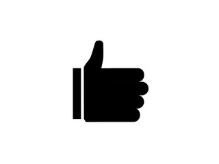 BlackThumbs Up Icon - Positive Feedback Symbol for Social Media and Websites.