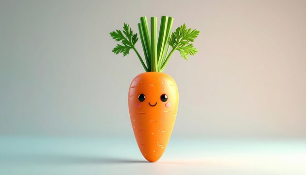 Smiling carrot delights wholesome fun happy food enjoy cheerful healthy carrot snack with delightful friendly smile - Powered by Adobe