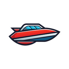speedboat vector illustration