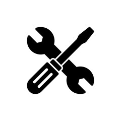 Repair tools icon vector for web and mobile app. tool sign and symbol. setting icon. Wrench and screwdriver. Service