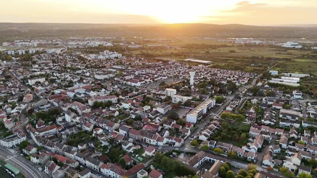 aerial view of the city
