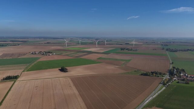 aerial view of rural landscape