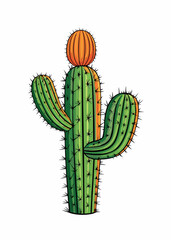 Wild desert cacti and succulent plants grow tall under the Arizona summer sky, with one isolated cactus in a terracotta pot showing a white bloom