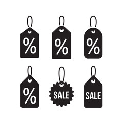 Set of Sale badge, Sale quality tags and labels,  shopping badge, Discount promotion line icon set isolated on white background, Vector illustration EPS 10.