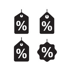 Discount coupon or shopping tag,  Label with percentage, discount offer tag symbol, Sale price tag with discount offer, vector illustration eps 10.