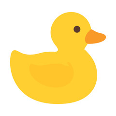 Yellow rubber duck toy floating in water