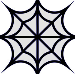 Geometric spider net icon vector, great for abstract patterns, dark design projects, and eerie digital illustrations.