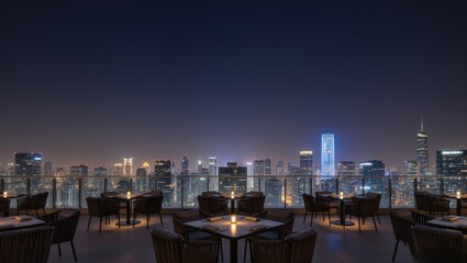 Rooftop Restaurant Skyline View