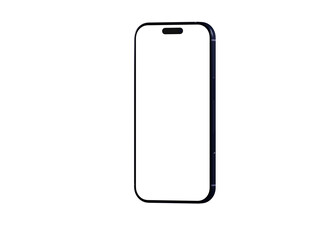 Clean, isolated image of a smartphone with a blank screen, perfect for app presentations or mobile designs.